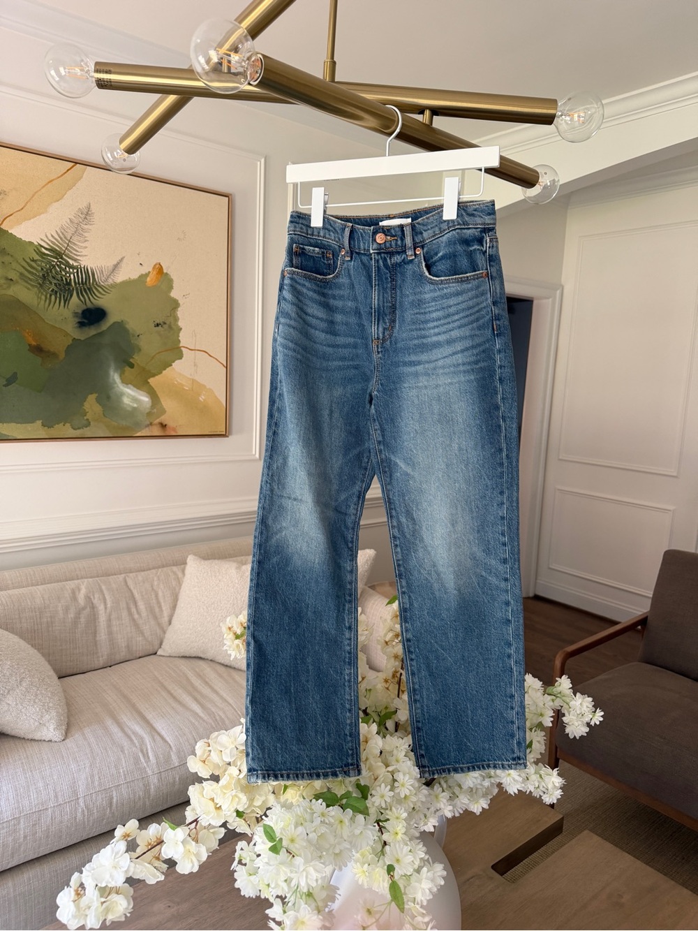 NWOT LOFT The Straight Jeans 0P ~26 inseam